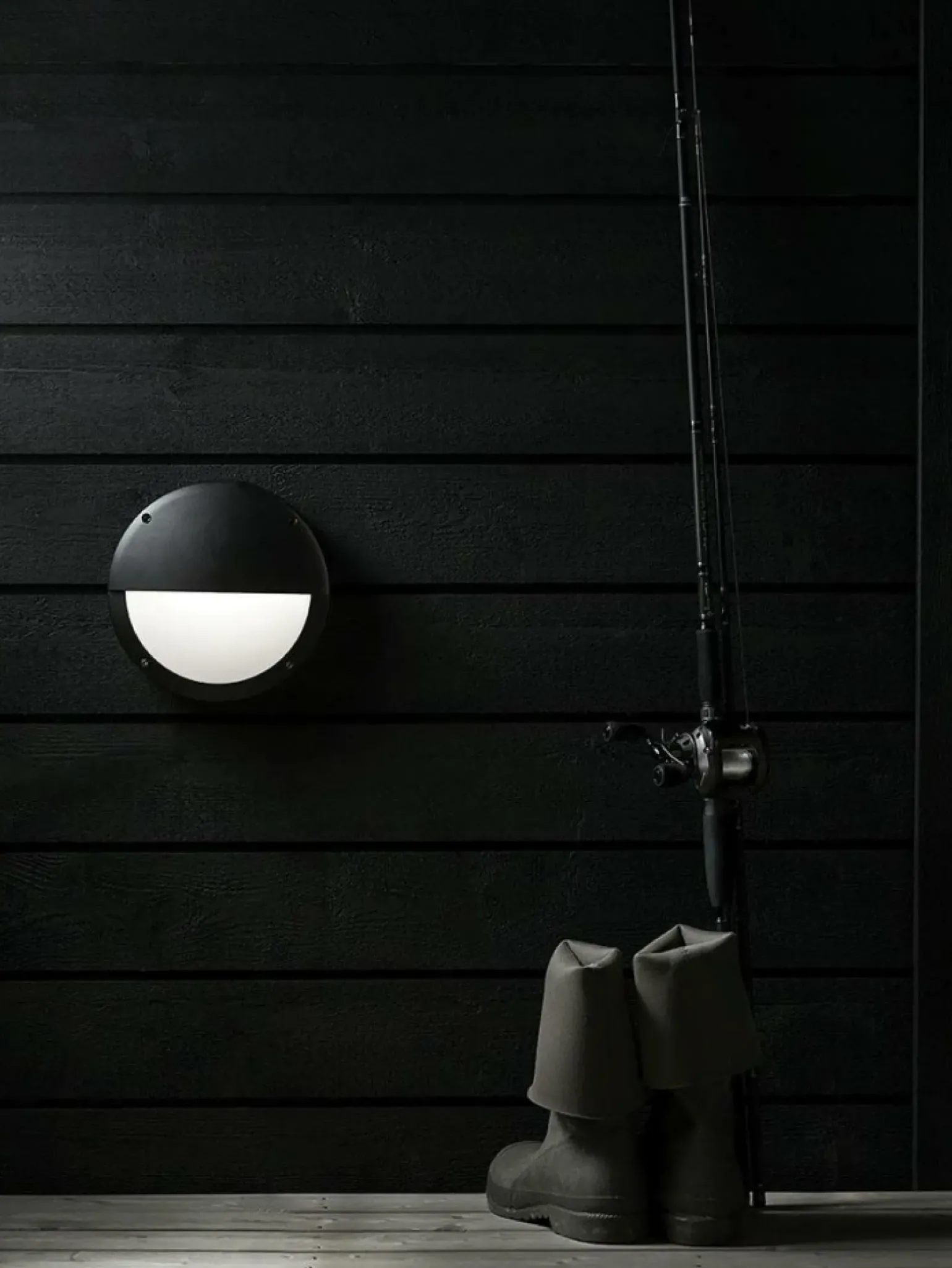 Sklep Kaja Okrągły kinkiet ścienny w czarnej oprawie 106519 | Kaja Oświetlenie