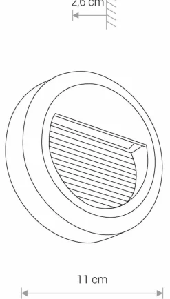 Sklep Kaja Okrągły kinkiet elewacyjny, zintegrowany LED 8147 | Kaja Oświetlenie