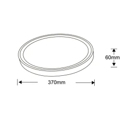 Sklep Kaja Okrągły plafon 37cm ze światłem LED 4000K LP-550/1C M 4BK – VEGAS
