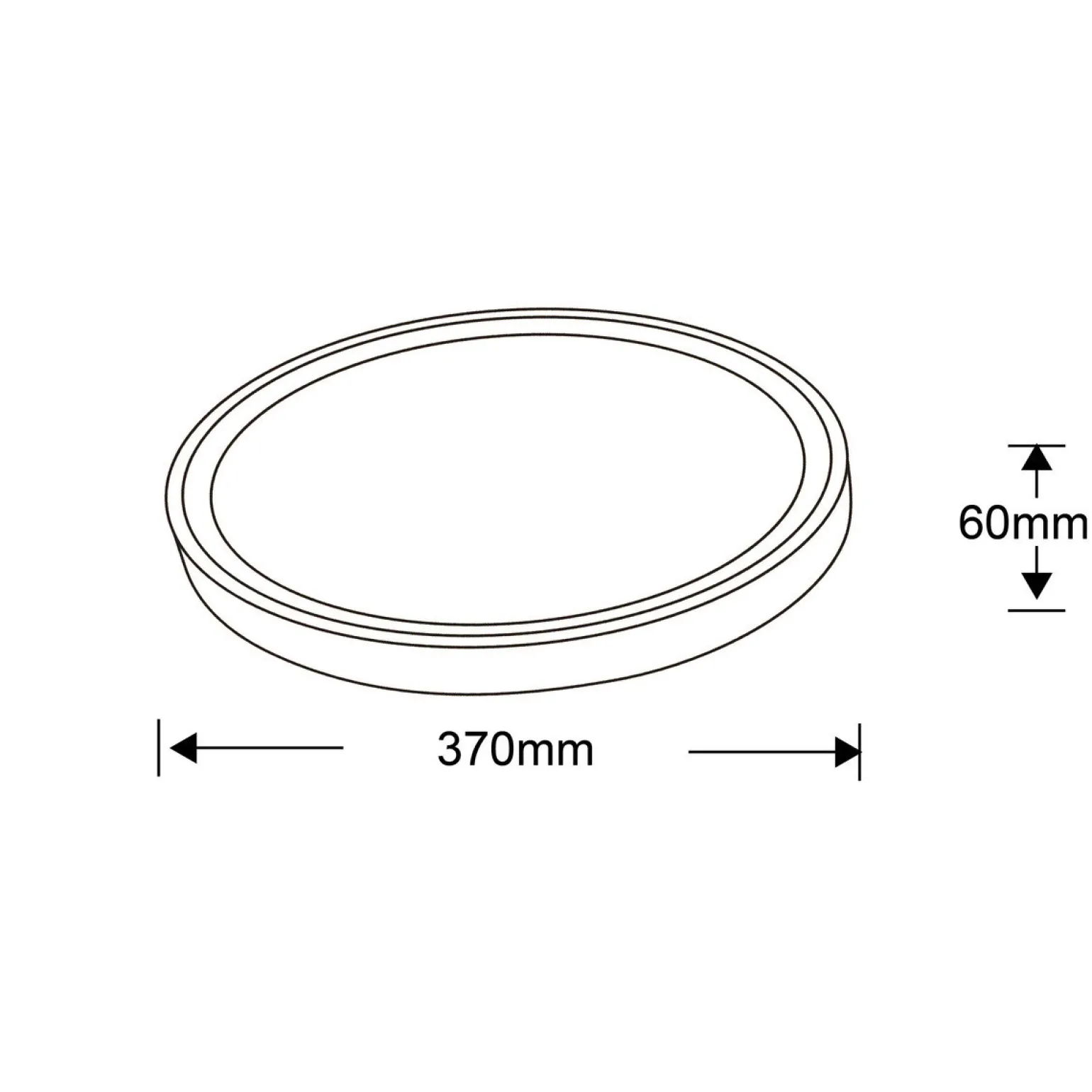 Sklep Kaja Okrągły plafon 37cm ze światłem LED 4000K LP-550/1C M 4BK – VEGAS