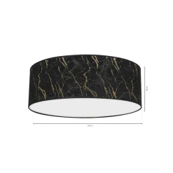 Sklep Kaja Okrągły plafon, lampa sufitowa, czarno-złota MLP7296 z serii SENSO | Kaja Oświet