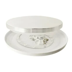 Sklep Kaja Okrągły plafon LED, srebrna ramka 4000K ⌀33cm ML4267 BRAVO | Kaja