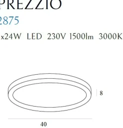 Sklep Kaja Okrągły plafon LED z kryształkami MX 2875 PREZZIO | Kaja Oświetlenie