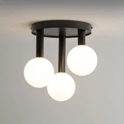 Sklep Kaja Okrągły plafon z kaskadą mlecznych kloszy SIG 33484 PERLA | Kaja