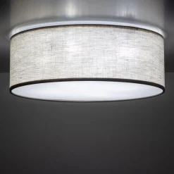 Sklep Kaja Okrągły plafon z lnianym abażurem TK 10199 NICOLA | Kaja Oświetlenie