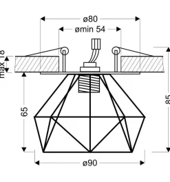 Sklep Kaja Oprawa mocowana podtynkowo, złota, na żarówkę G9 2239033 | Kaja Oświetlenie