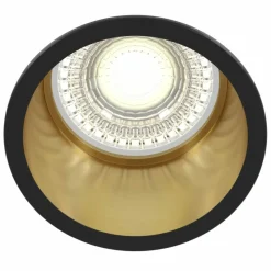 Sklep Kaja Oprawa podtynkowa, czarno-złote oczko DL049-01GB REIF | Kaja