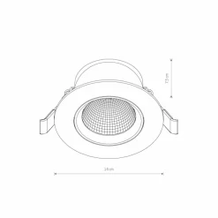 Sklep Kaja Oprawa podtynkowa oczko LED 15W 4000K ⌀14cm 10556 EGINA LED | Kaja