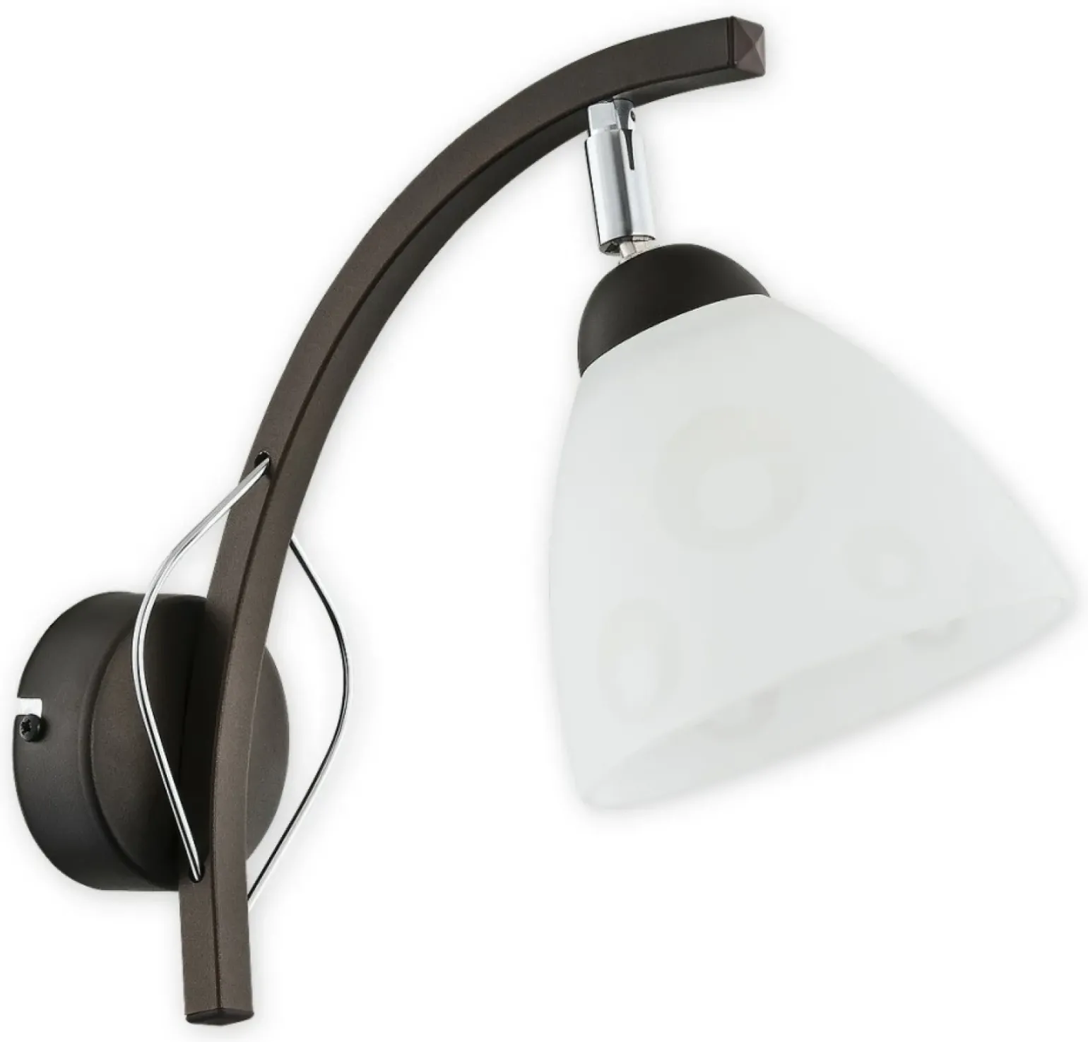 Sklep Kaja Oslo Plus kinkiet 1 pł. / rdza wenge + chrom LEMIR