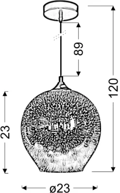 Sklep Kaja Ozdobna, chromowana lampa wisząca 31-51295 GALACTIC | Kaja Oświetlenie