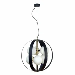 Hot Ozdobna, czarno-złota lampa wisząca do salonu ZM 1138 z serii NELA Żyrandole Nowoczesne