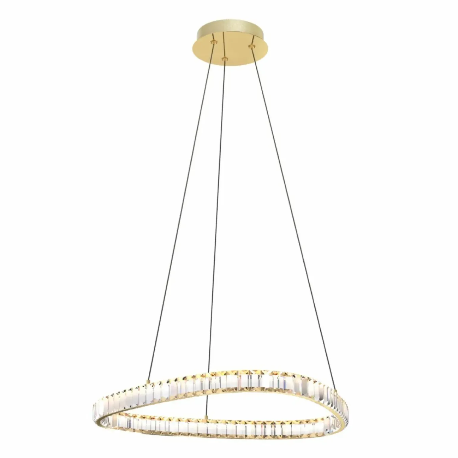 Fashion Ozdobna, kryształowa lampa wisząca MD3169-1-3GT ATHESA | Kaja Żyrandole Nowoczesne