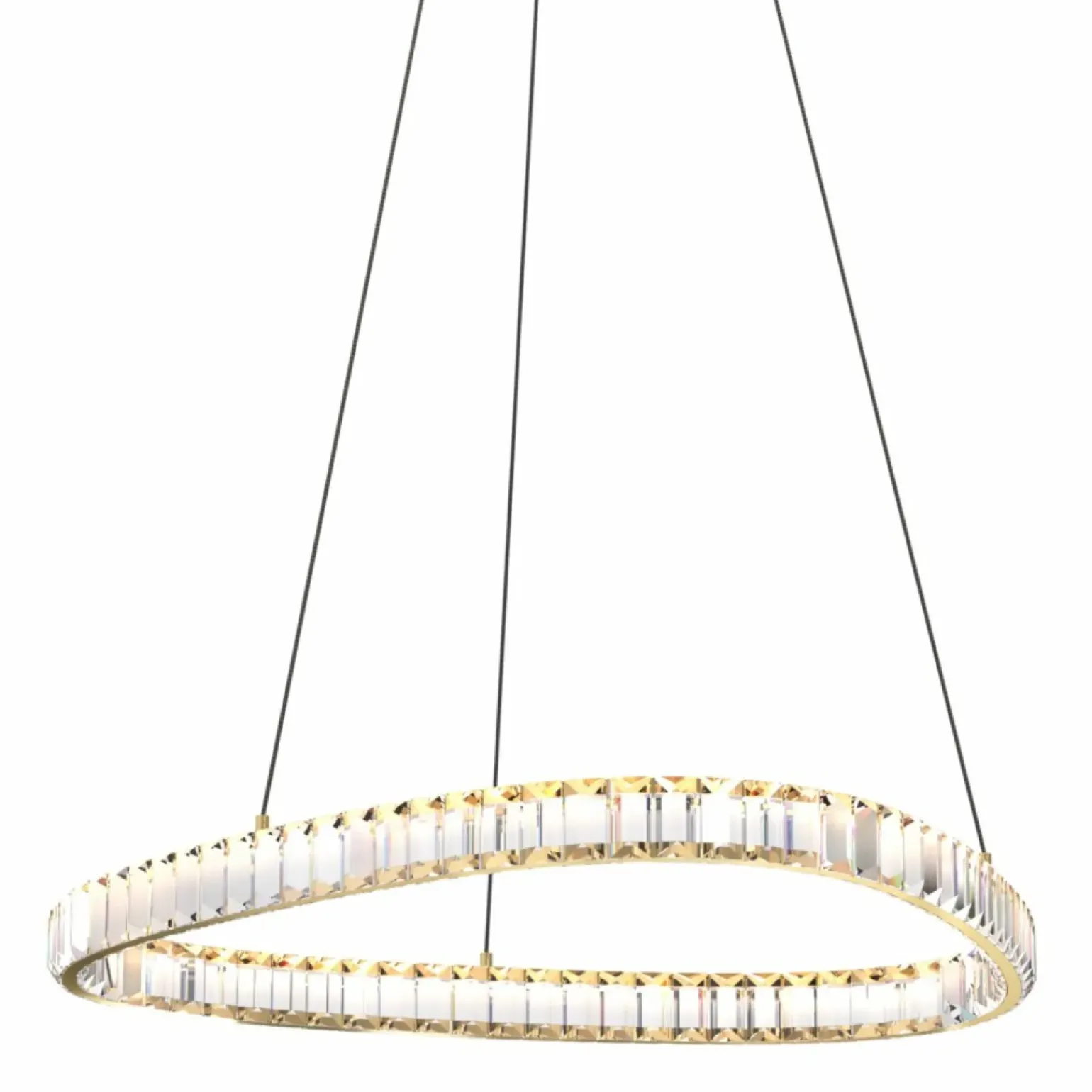 Fashion Ozdobna, kryształowa lampa wisząca MD3169-1-3GT ATHESA | Kaja Żyrandole Nowoczesne