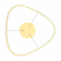 Fashion Ozdobna, kryształowa lampa wisząca MD3169-1-3GT ATHESA | Kaja Żyrandole Nowoczesne