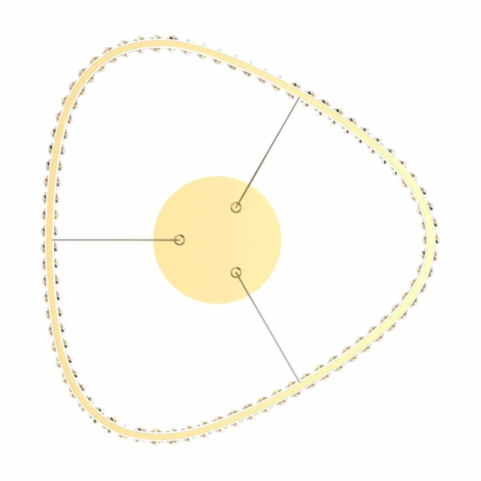 Fashion Ozdobna, kryształowa lampa wisząca MD3169-1-3GT ATHESA | Kaja Żyrandole Nowoczesne