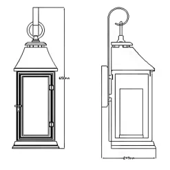 Sklep Kaja Ozdobna lampa elewacyjna, cynk FE-SHEPHERD-2L z serii SHEPHERD