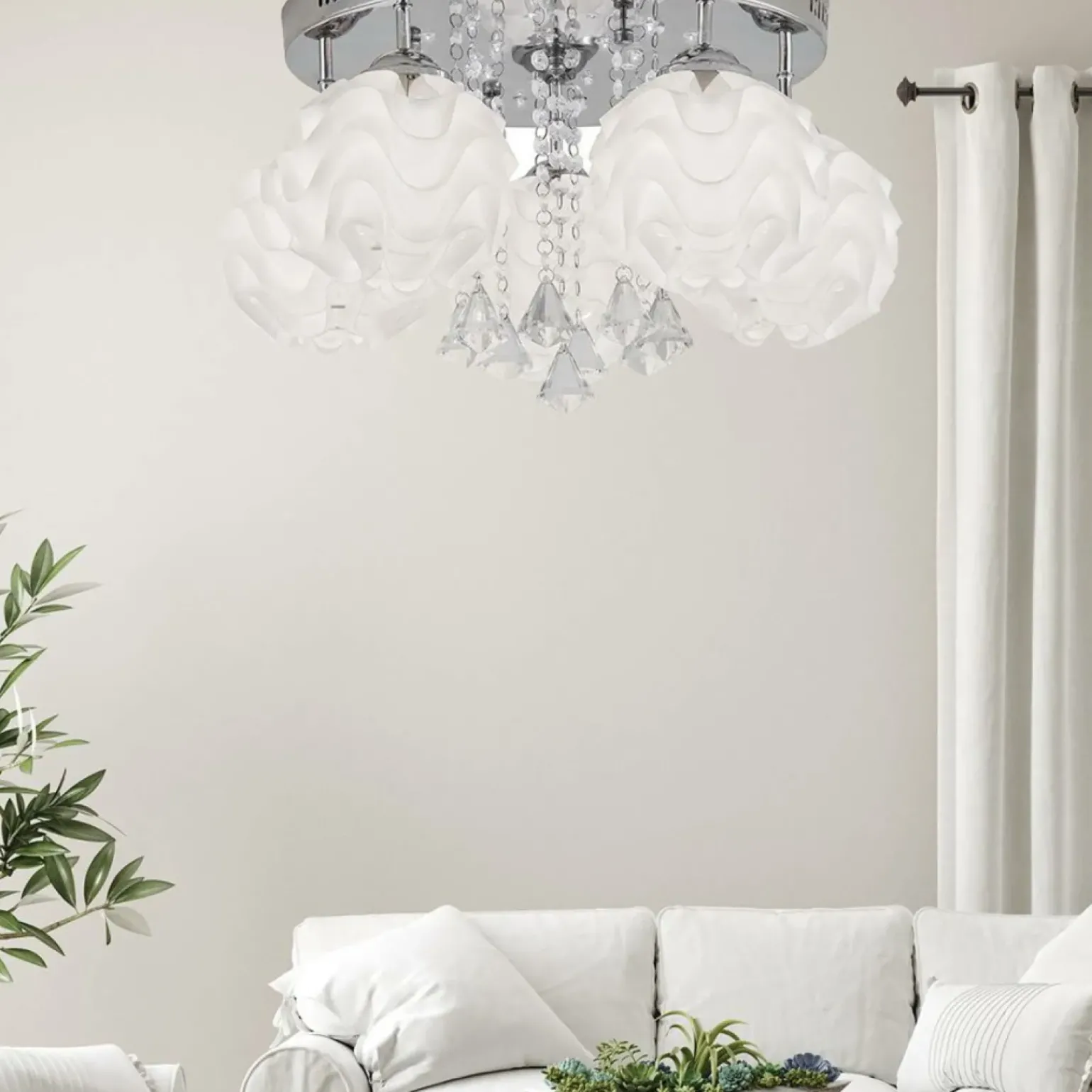 Hot Ozdobna lampa sufitowa z kryształkami LP-119/5C SADA | Kaja Żyrandole Nowoczesne