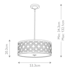 Hot Ozdobna lampa wisząca do jadalni GN-ARABELLA-P-L z serii ARABELLA Żyrandole Nowoczesne