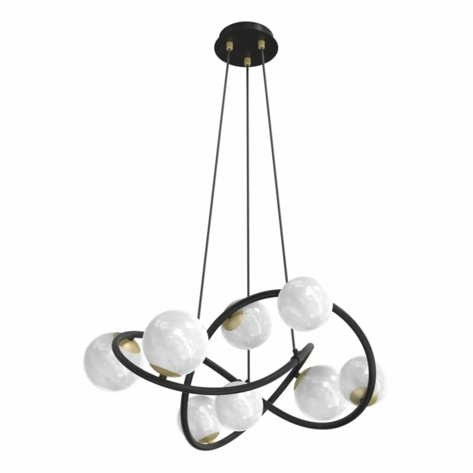 New Ozdobna lampa wisząca w stylu molekuł MD4922-8-EBGN NISYRO | Kaja Żyrandole Nowoczesne