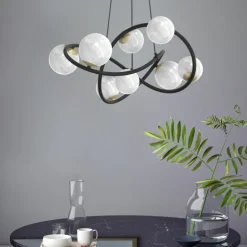 New Ozdobna lampa wisząca w stylu molekuł MD4922-8-EBGN NISYRO | Kaja Żyrandole Nowoczesne