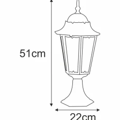Sklep Kaja Ozdobna latarenka zewnętrzna K-5006S CZ/ZŁ LOZANA | Kaja Oświetlenie