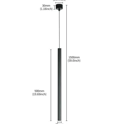 Fashion Ozdobna, punktowa lampa wisząca tuba LP-894/1P RED LUNGO | Kaja Żyrandole Nowoczesne