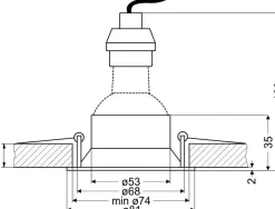 Sklep Kaja Ozdobna, zielona lampka podtynkowa, oczko 2268729 SA-12 | Kaja