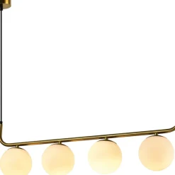 Fashion Ozdobna, złota lampa wisząca nad stół LP-005/4L GD ALISA | Kaja Żyrandole Nowoczesne