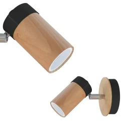 Sklep Kaja Ozdobny, drewniany kinkiet ścienny na przegubieMLP9013 z serii BARON | Kaja Oś