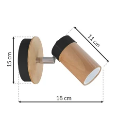 Sklep Kaja Ozdobny, drewniany kinkiet ścienny na przegubieMLP9013 z serii BARON | Kaja Oś