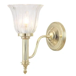 Sklep Kaja Ozdobny kinkiet ścienny, mosiądz BATH-CARROLL1-PB z serii CARROLL