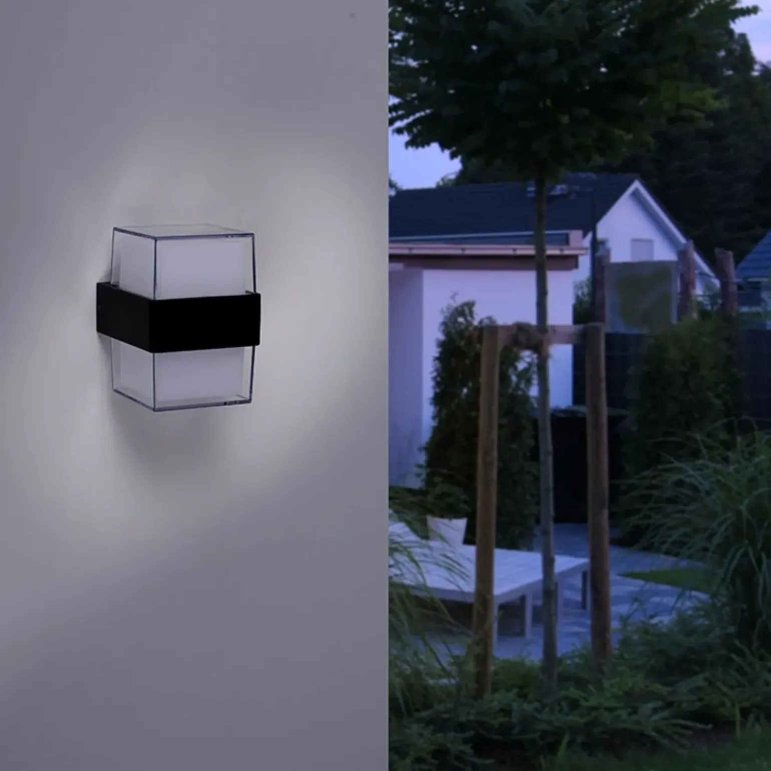 Sklep Kaja Ozdobny kinkiet ogrodowy LED, góra-dół 9480-13 z serii CARA | Kaja