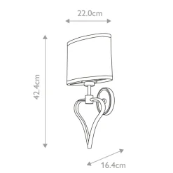 Sklep Kaja Ozdobny kinkiet, złoty stelaż BATH-FALMOUTH-FG z serii FALMOUTH