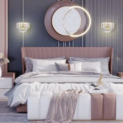 Sklep Kaja Ozdobny, ponadczasowy kinkiet zkryształkami ML8893 z serii LUXURIA | Kaja Oświ