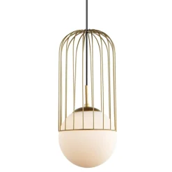 Best Ozdobny żyrandol z mlecznym kloszem MDM-3940/1 GD MATTY | Kaja Żyrandole Nowoczesne