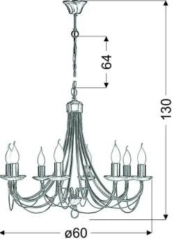 Sklep Kaja Pałacowy żyrandol typu świecznik 38-69187 MUZA | Kaja Oświetlenie