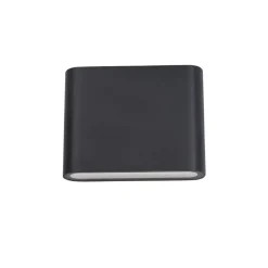 Sklep Kaja Płaska, czarna lampa elewacyjna LED PL-206B ROMANO | Kaja Oświetlenie