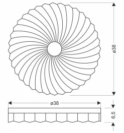 Sklep Kaja Płaski plafon na drewnianej podstawie 13-24961 LEMO | Kaja Oświetlenie