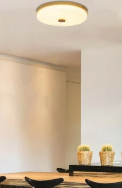 Sklep Kaja Płaski plafon na drewnianej podstawie 13-24961 LEMO | Kaja Oświetlenie