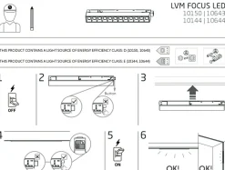 Sklep Kaja Płaski reflektor do szyny magnetycznej 1F 10150 LVM FOCUS LED | Kaja