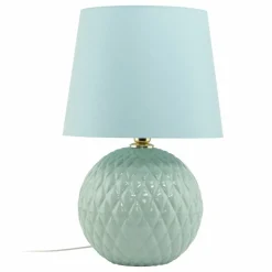 Sklep Kaja Pastelowa, zielona lampka z miętowym abażurem TK 5903 SANTANA | Kaja