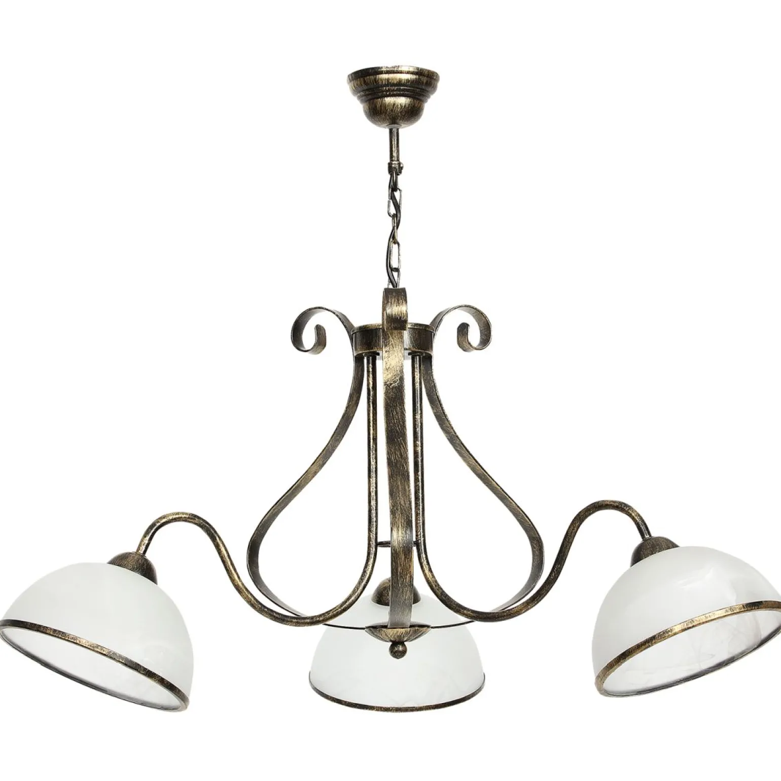 Sklep Kaja Patynowa lampa wisząca z białymi kloszami LX 3920 ANTICA | Kaja