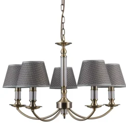 Best Pięcioramienny żyrandol antyczny brąz PND-43272-5 ZANOBI | Kaja Żyrandole Nowoczesne