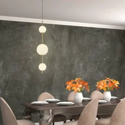 Clearance Pionowa, złota lampa wisząca, zmienna barwa LP-002/3V DORADO | Kaja Żyrandole Nowoczesne