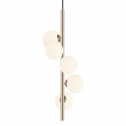 Store Pionowa, złota lampa wisząca do kuchni P0574-05E-F7AA ARCTURUS | Kaja Żyrandole Nowoczesne