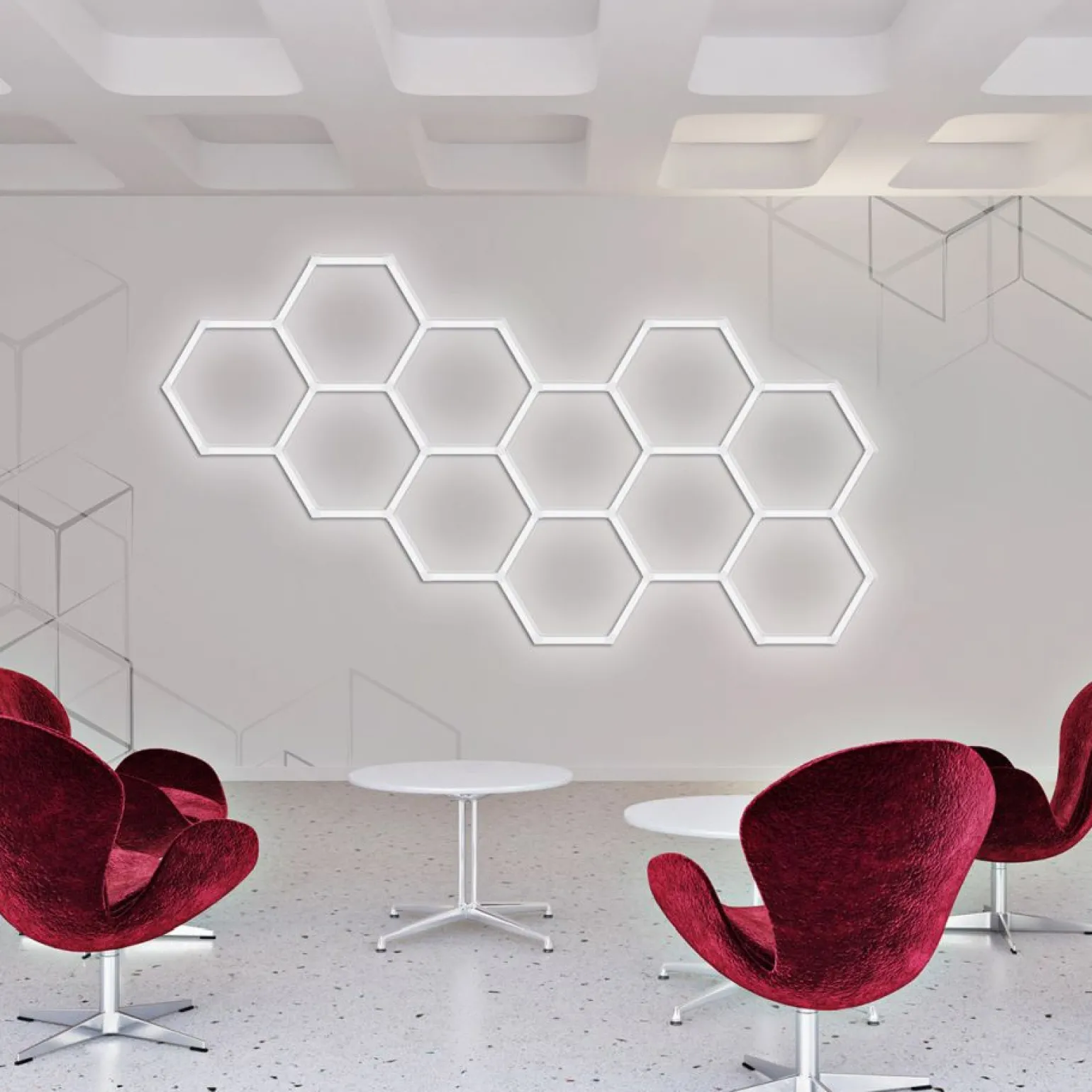 Sklep Kaja Plafon ELD heksagony LP-0109/3C 4K GEOMETRIC SYSTEM | Kaja Oświetlenie