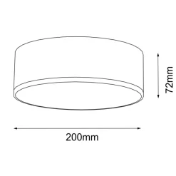 Sklep Kaja Plafon LED do wiatrołapu ⌀20cm GX53 ANT 7030 ZAMA | Kaja Oświetlenie