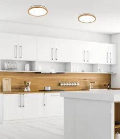 Sklep Kaja Plafon LED drewniany okrągły LEDEA 50333113 KATO | Kaja Oświetlenie