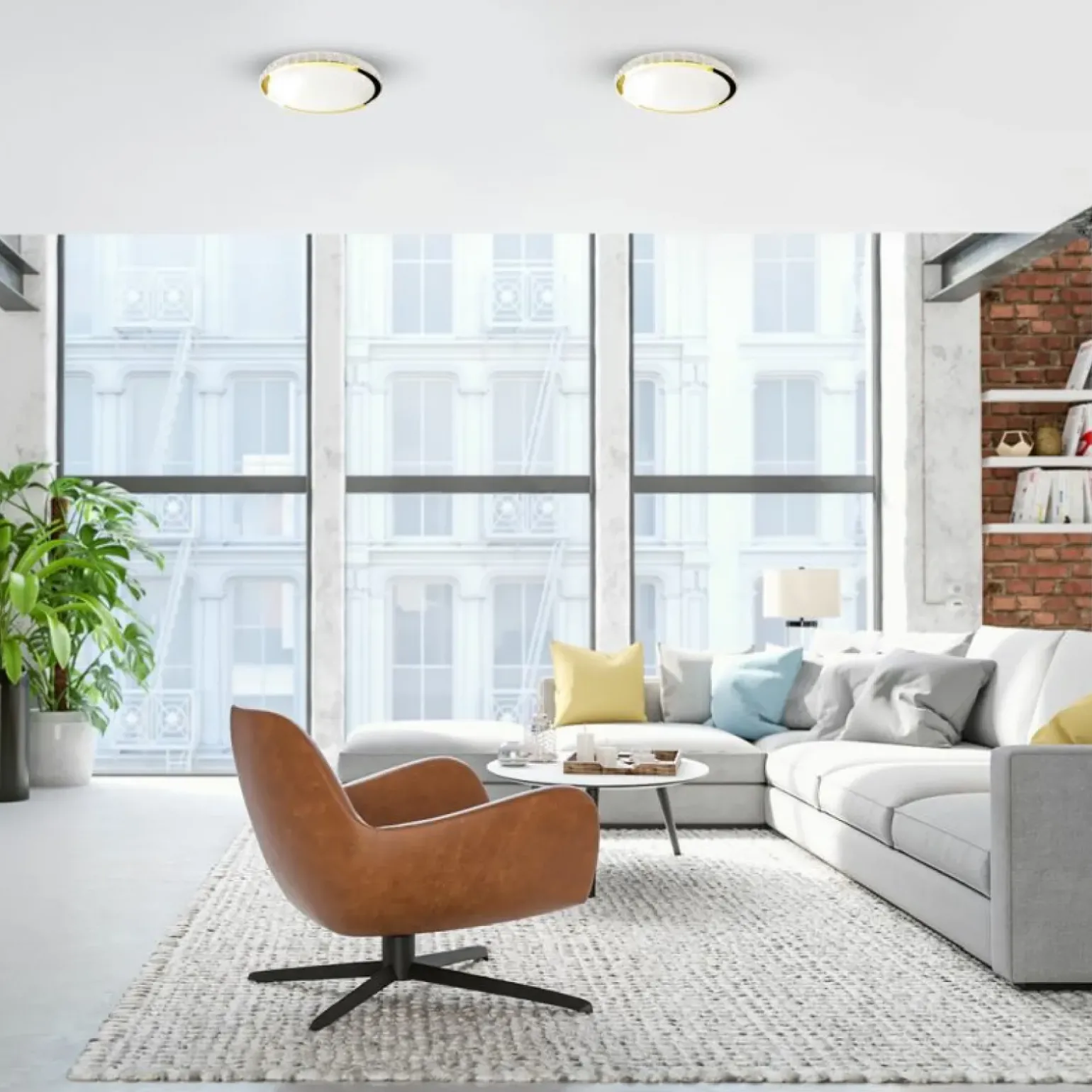 Sklep Kaja Plafon LED ze zmienną barwą ML8130 LAYLA ŚCIEMNIALNY + PILOT | Kaja