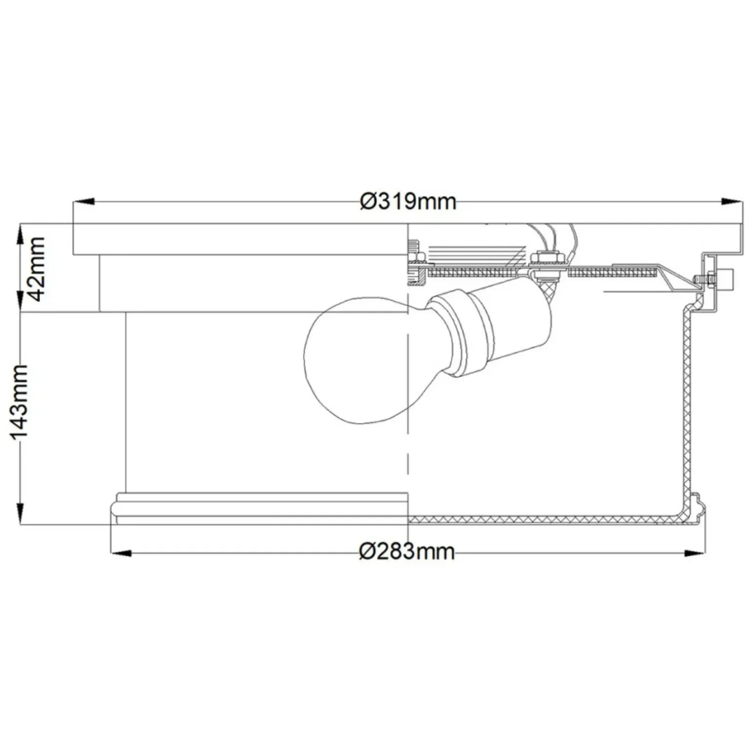 Sklep Kaja Plafon na żarówki z dużym gwintem FE-PAYNE-F-BATH z serii PAYNE